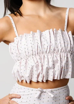 Kortni Jeane All Neutral | Youth Oversized Ruffle Top all-neutral Discount
