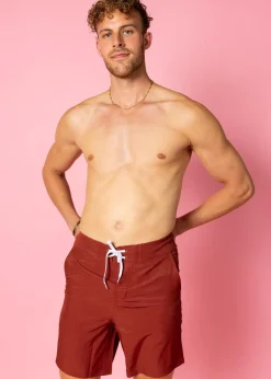 Kortni Jeane Amber Brown | Mens Swim Trunks AmberBrown Sale