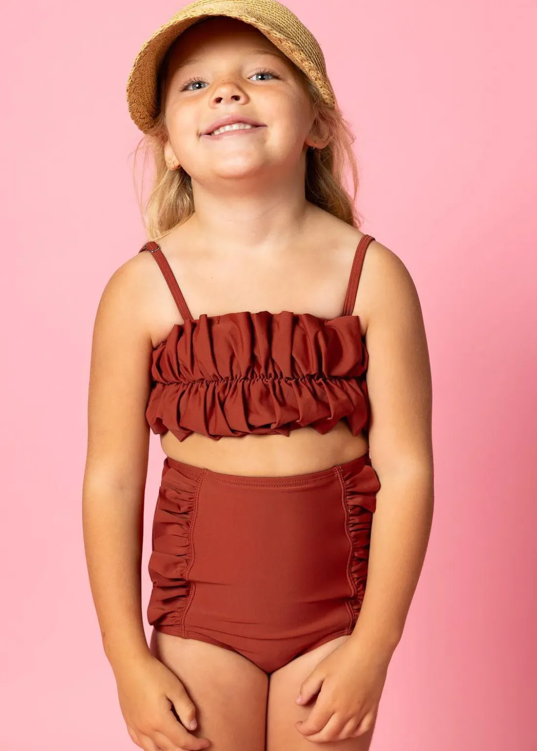 Kortni Jeane Amber Brown | Mini Down in Front Ruffle Bottoms AmberBrown Best