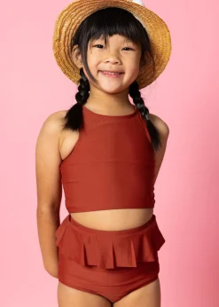 Kortni Jeane Amber Brown | Mini Peplum Bottoms AmberBrown Outlet