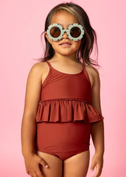 Kortni Jeane Amber Brown | Mini Peplum Top AmberBrown Online