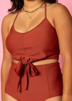 Kortni Jeane Amber Brown | Tied-Up Top AmberBrown Sale