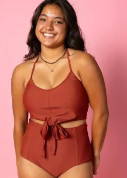Kortni Jeane Amber Brown | Tied-Up Top AmberBrown Sale