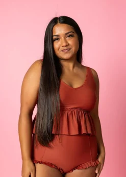 Kortni Jeane Amber Brown | V-Neck Top AmberBrown Fashion