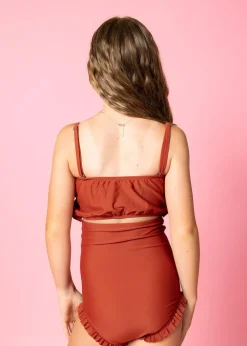 Kortni Jeane Amber Brown | Youth Oversized Ruffle Top AmberBrown Fashion