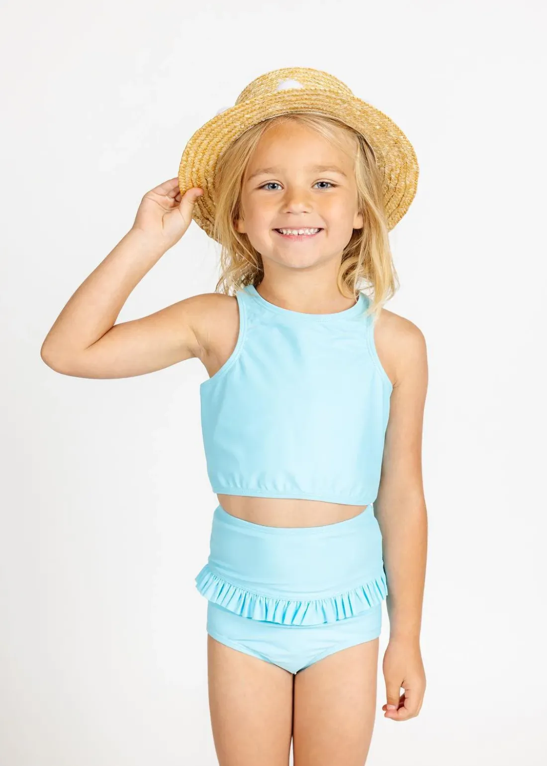 Kortni Jeane Arctic Blue | Mini Racer Back Top ArcticBlue Fashion