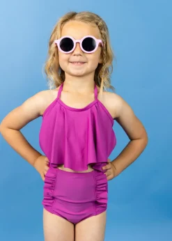 Kortni Jeane | Mini Down in Front Ruffle Bottoms Berry Discount