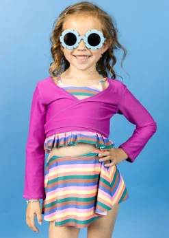 Kortni Jeane | Mini Wrap Top Rashguard Berry Outlet