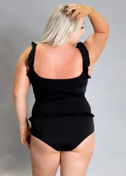 Kortni Jeane | Mid-Ruffle Bottoms Black Outlet