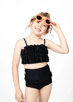 Kortni Jeane | Mini Oversized Ruffle Top Black Online
