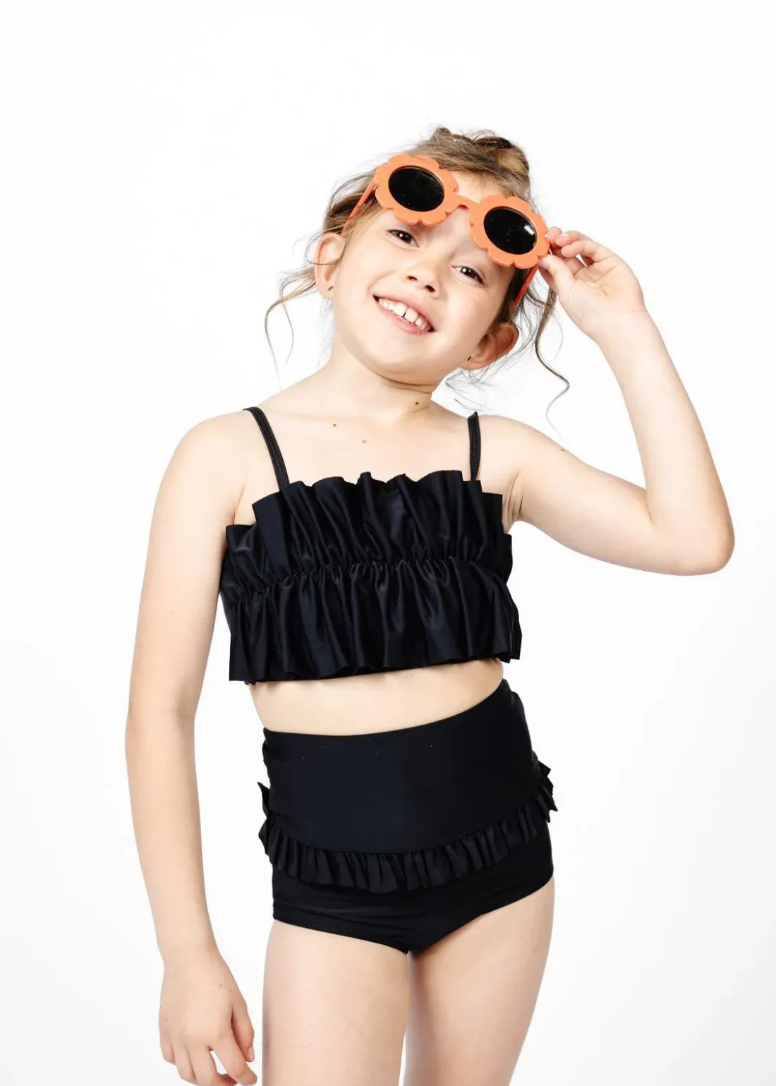 Kortni Jeane | Mini Oversized Ruffle Top Black Online