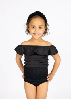 Kortni Jeane | Mini Ruffled Around Top Black Fashion