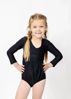 Kortni Jeane | Mini Wrap Top Rashguard Black Discount