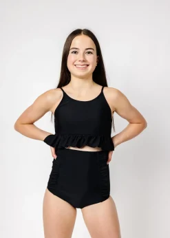 Kortni Jeane | Youth Down in Front Ruffle Bottoms Black Sale