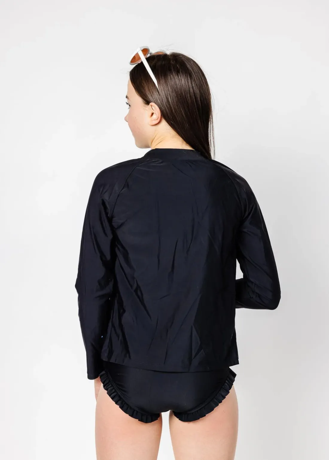 Kortni Jeane | Youth Rashguard Top (Unisex) with Zipper Black Discount