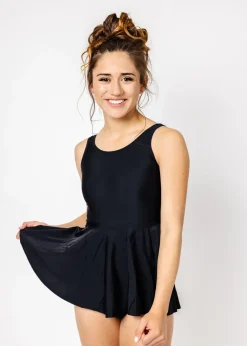 Kortni Jeane | Youth Skirted One-Piece Black Hot