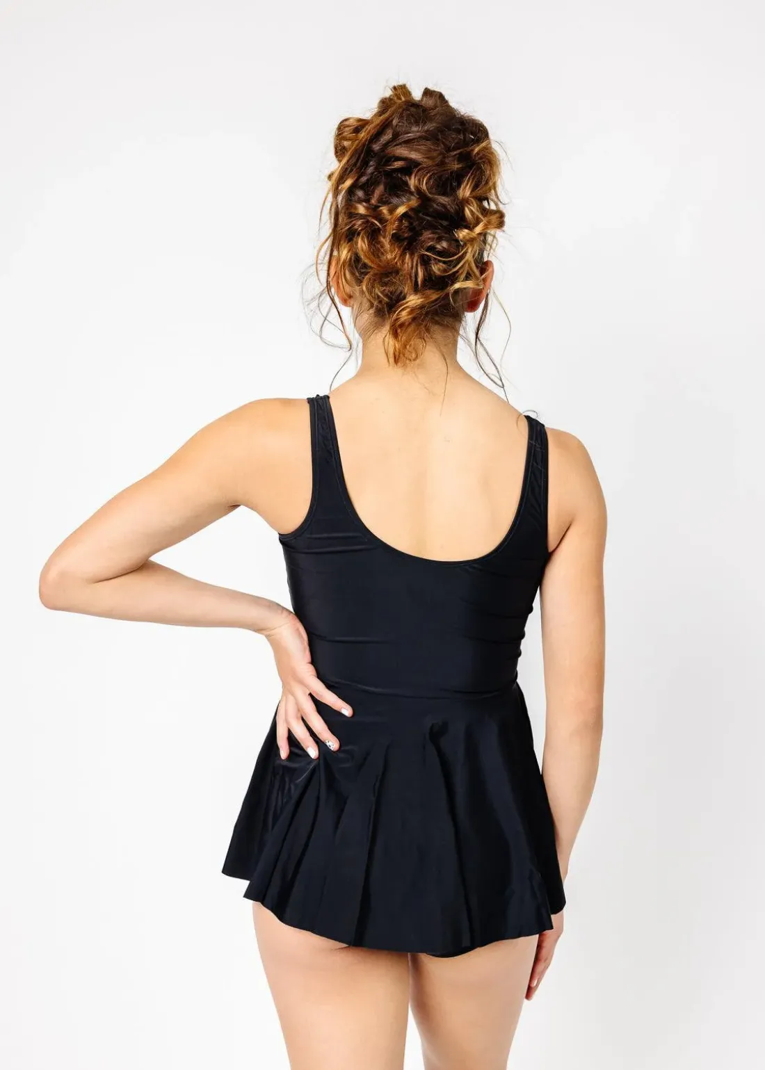 Kortni Jeane | Youth Skirted One-Piece Black Hot