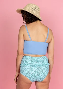 Kortni Jeane Blue Ditsy Floral | Mid-Ruffle Bottoms BlueDitsyFloral Outlet