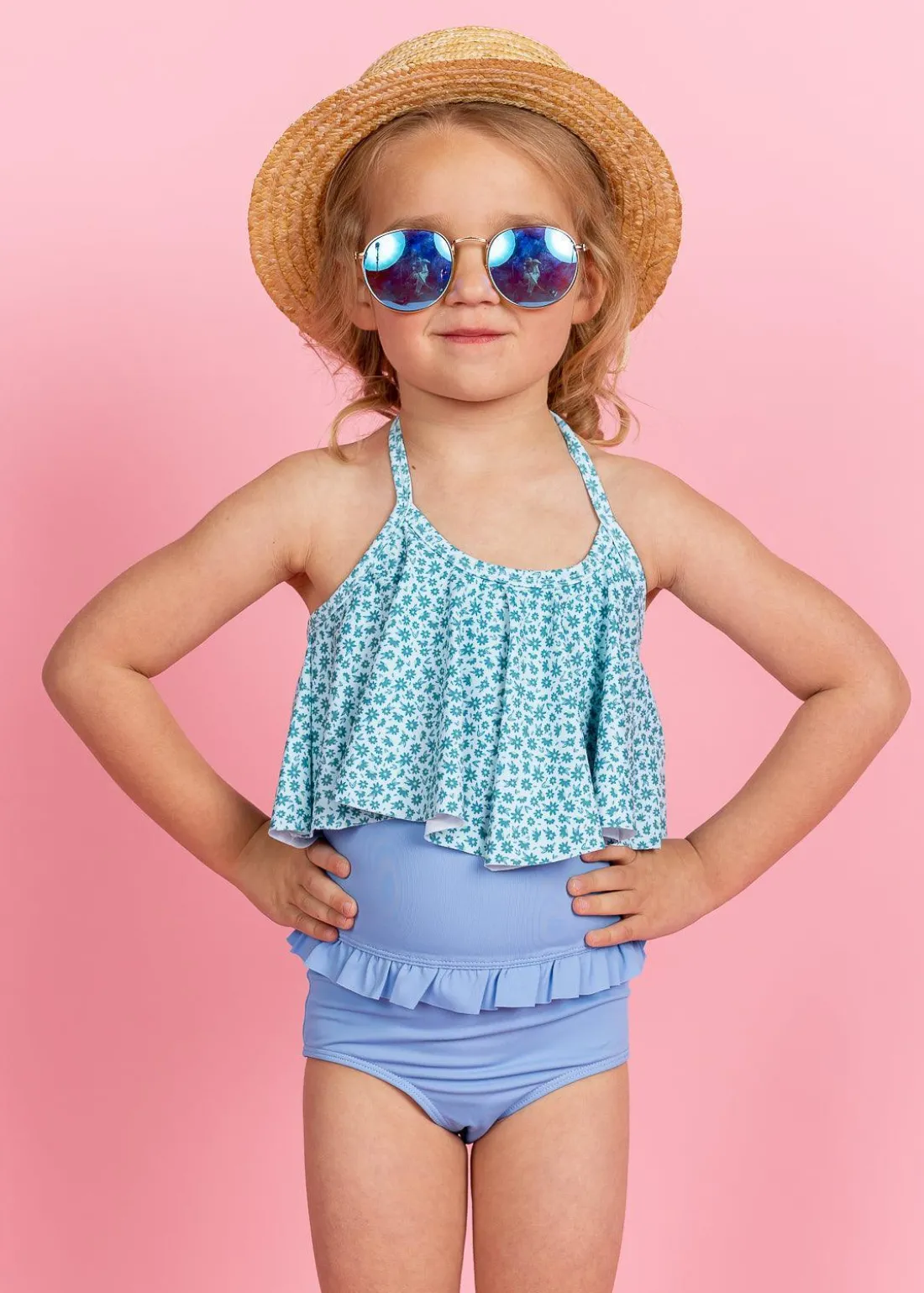 Kortni Jeane Blue Ditsy Floral | Mini Swing Top BlueDitsyFloral Best