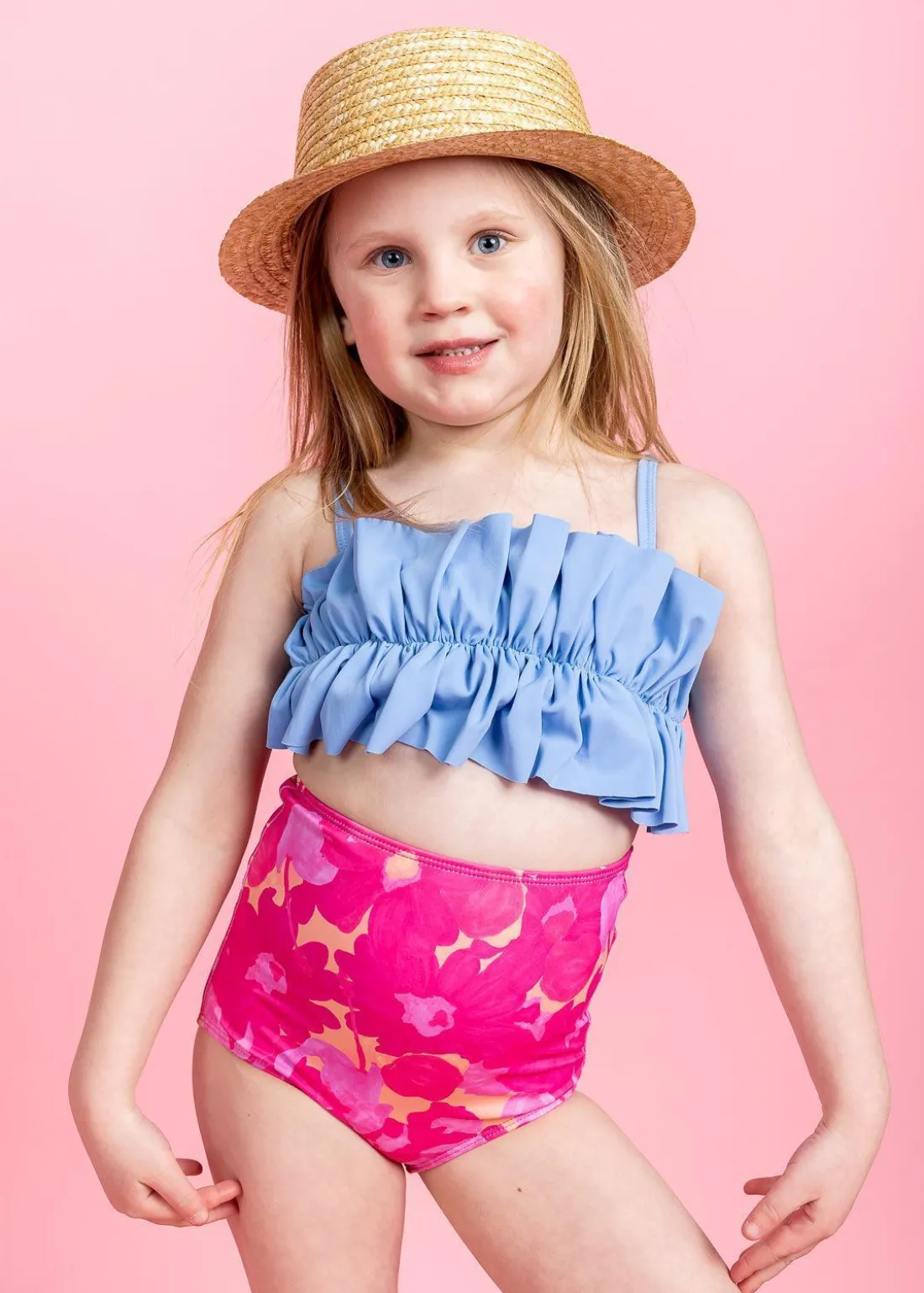 Kortni Jeane Blue Skies | Mini Oversized Ruffle Top BlueSkies Online
