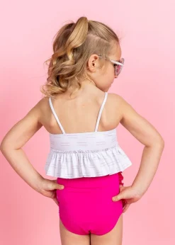 Kortni Jeane Bold Fuchsia | Mini Down in Front Ruffle Bottoms BoldFuchsia Sale