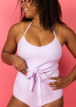 Kortni Jeane Bright Lilac | Extended High-Waisted Bottoms BrightLilac Hot
