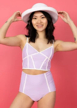 Kortni Jeane Bright Lilac | Lined Up Top BrightLilac Hot