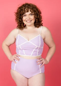 Kortni Jeane Bright Lilac | Lined Up Top BrightLilac Hot