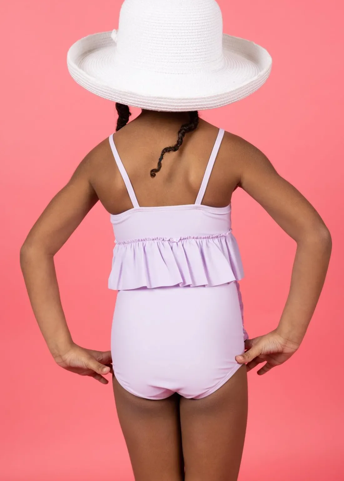 Kortni Jeane Bright Lilac | Mini Down in Front Ruffle Bottoms BrightLilac Discount