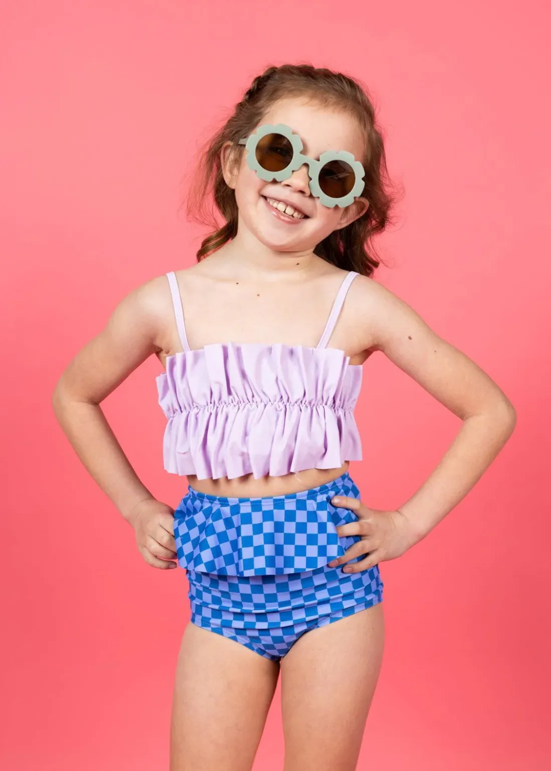 Kortni Jeane Bright Lilac | Mini Oversized Ruffle Top BrightLilac Clearance