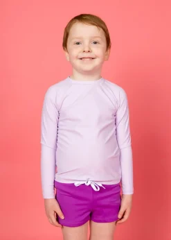 Kortni Jeane Bright Lilac | Mini Rashguard Top (Unisex) BrightLilac Fashion