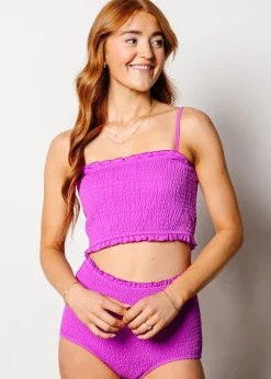 Kortni Jeane Brilliant Violet | Bandeau Top Brilliant_Violet Clearance