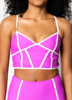 Kortni Jeane Brilliant Violet | Lined Up Top Brilliant_Violet Outlet