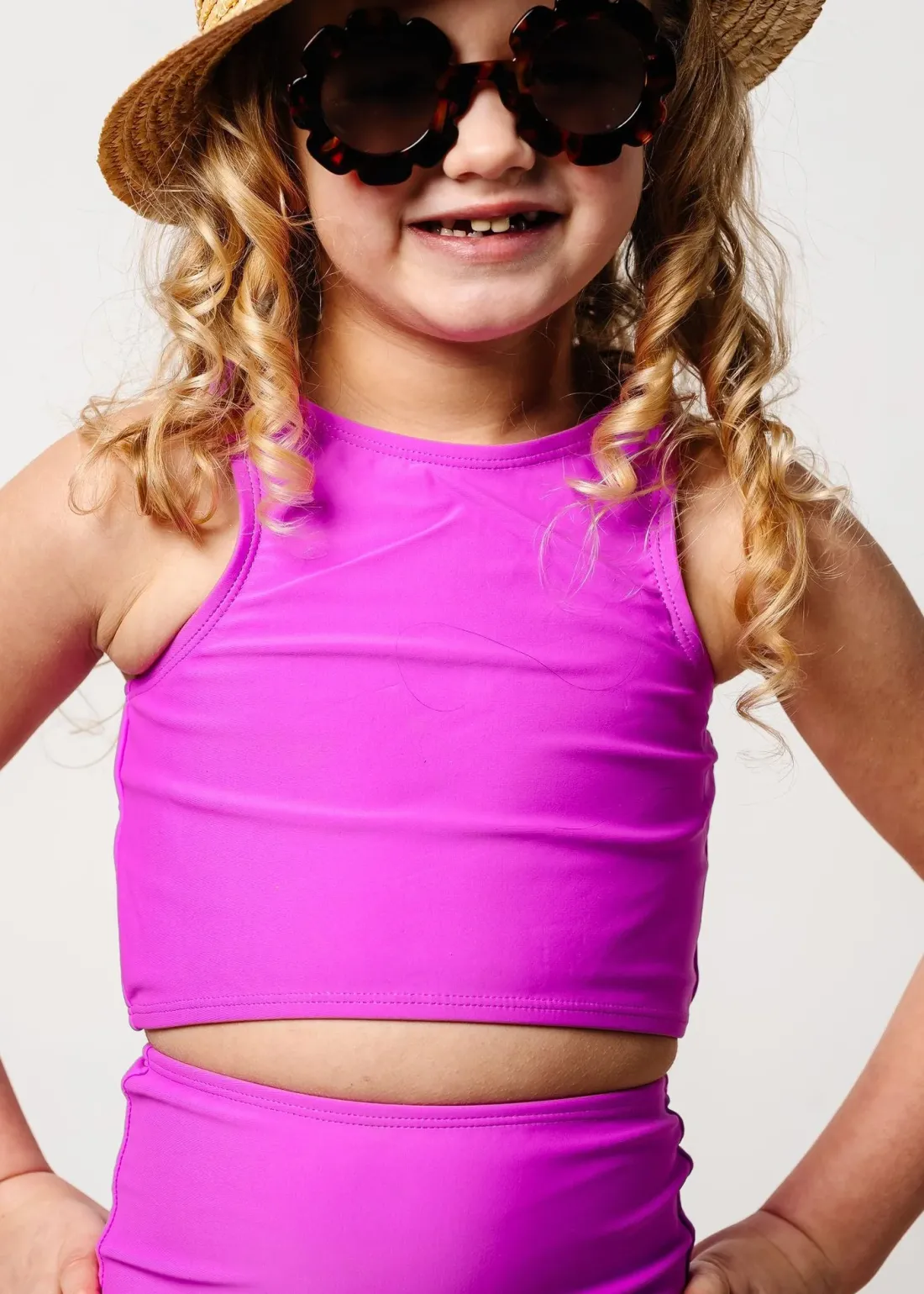 Kortni Jeane Brilliant Violet | Mini Racer Back Top Brilliant_Violet Clearance