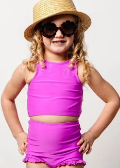Kortni Jeane Brilliant Violet | Mini Racer Back Top Brilliant_Violet Clearance
