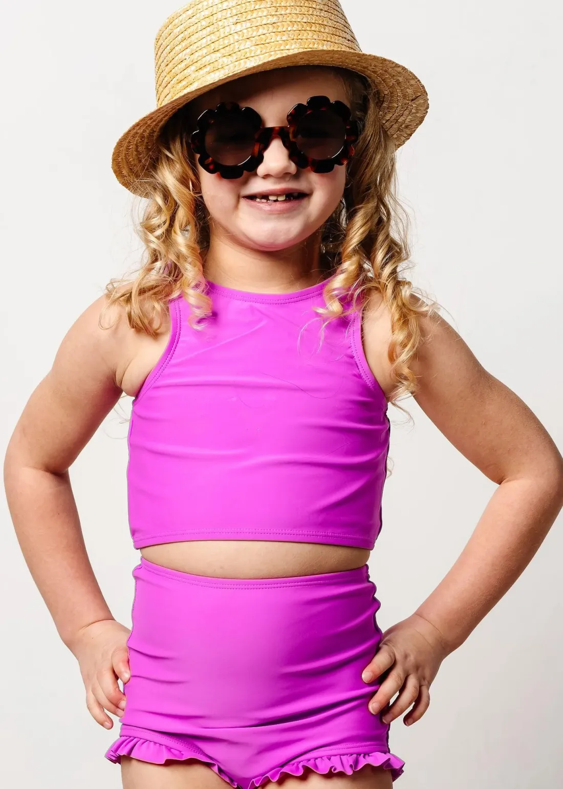 Kortni Jeane Brilliant Violet | Mini Racer Back Top Brilliant_Violet Clearance