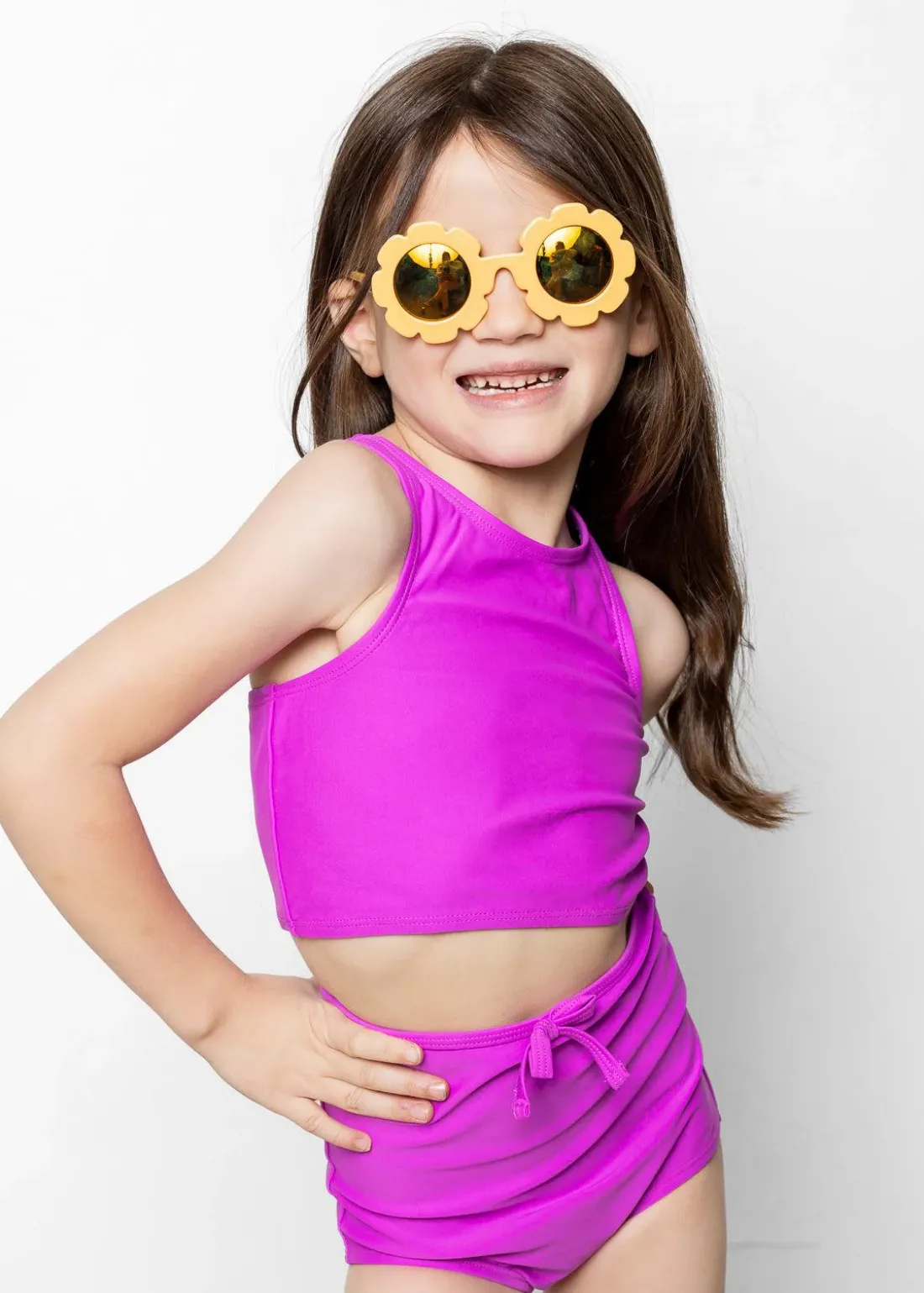 Kortni Jeane Brilliant Violet | Mini Racer Back Top Brilliant_Violet Clearance
