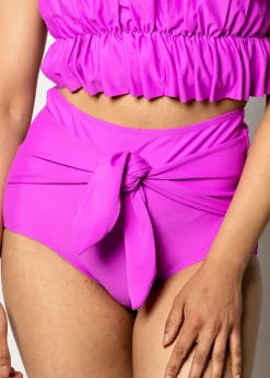 Kortni Jeane Brilliant Violet | Tie-Up-Front Bottoms Brilliant_Violet Sale