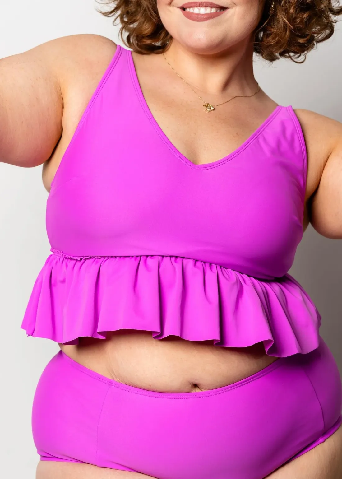Kortni Jeane Brilliant Violet | V-Neck Top Brilliant_Violet Discount