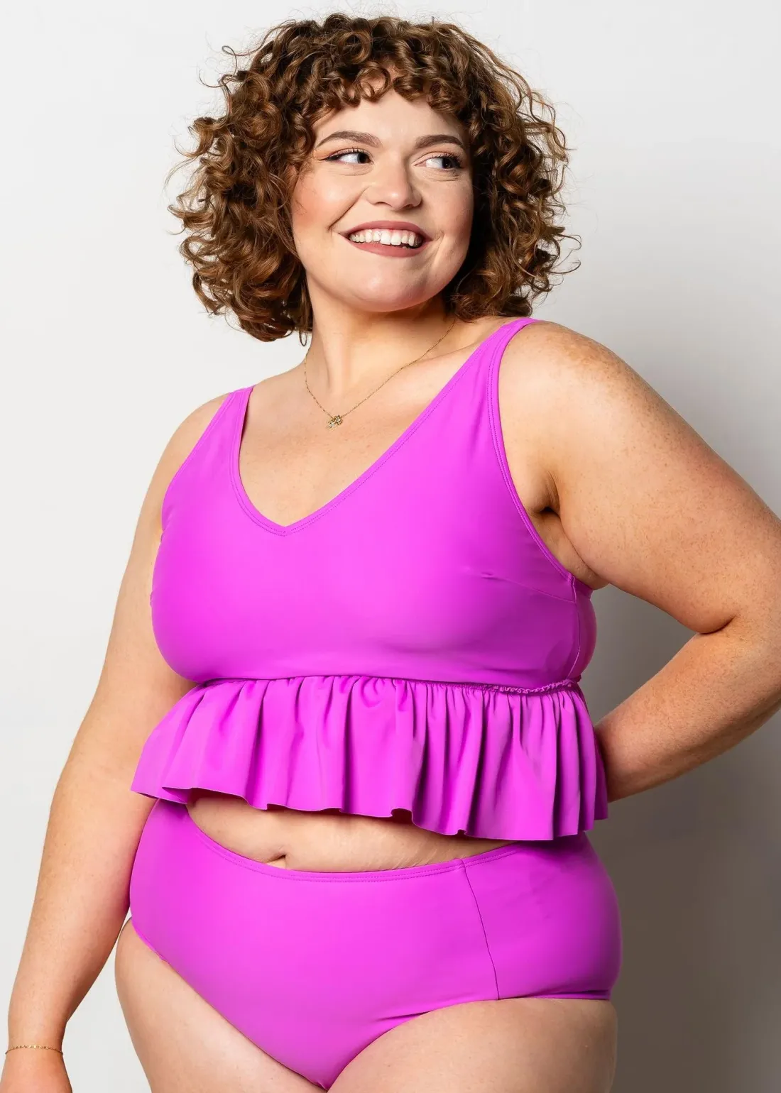 Kortni Jeane Brilliant Violet | V-Neck Top Brilliant_Violet Discount