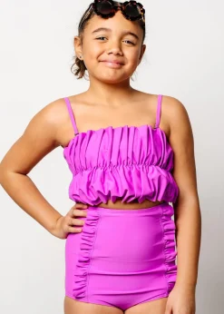 Kortni Jeane Brilliant Violet | Youth Down in Front Ruffle Bottoms Brilliant_Violet Online