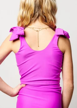 Kortni Jeane Brilliant Violet | Youth Knot Top Brilliant_Violet Best