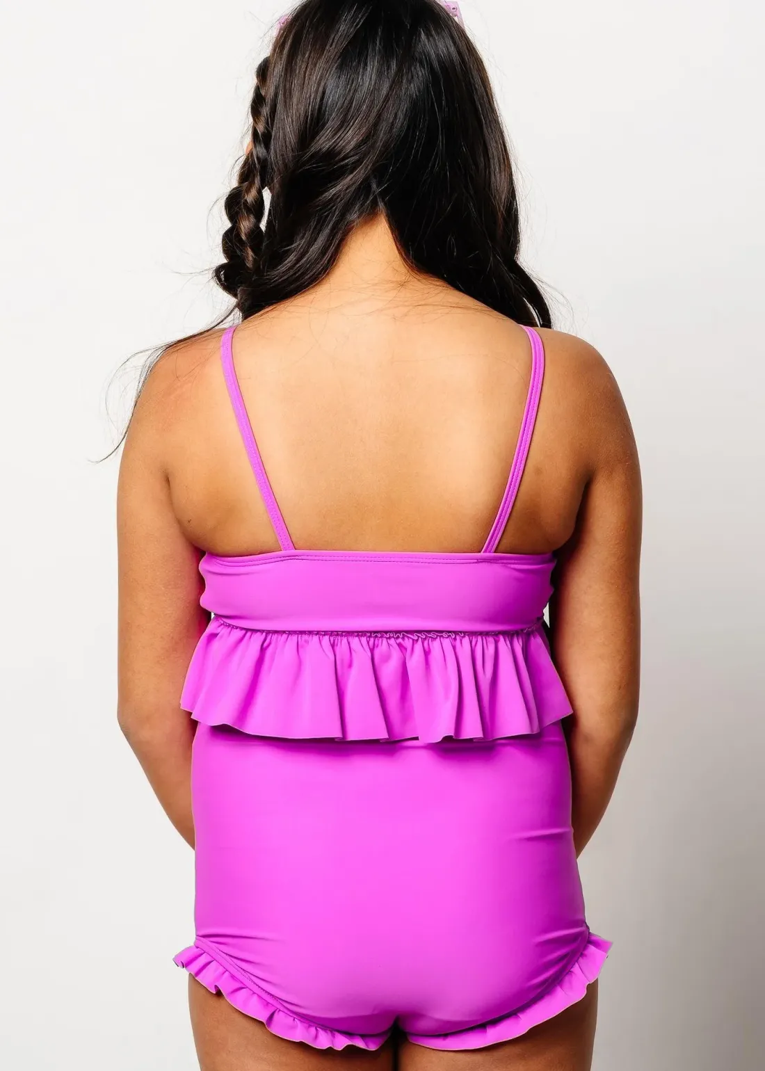 Kortni Jeane Brilliant Violet | Youth Peplum Top Brilliant_Violet Online