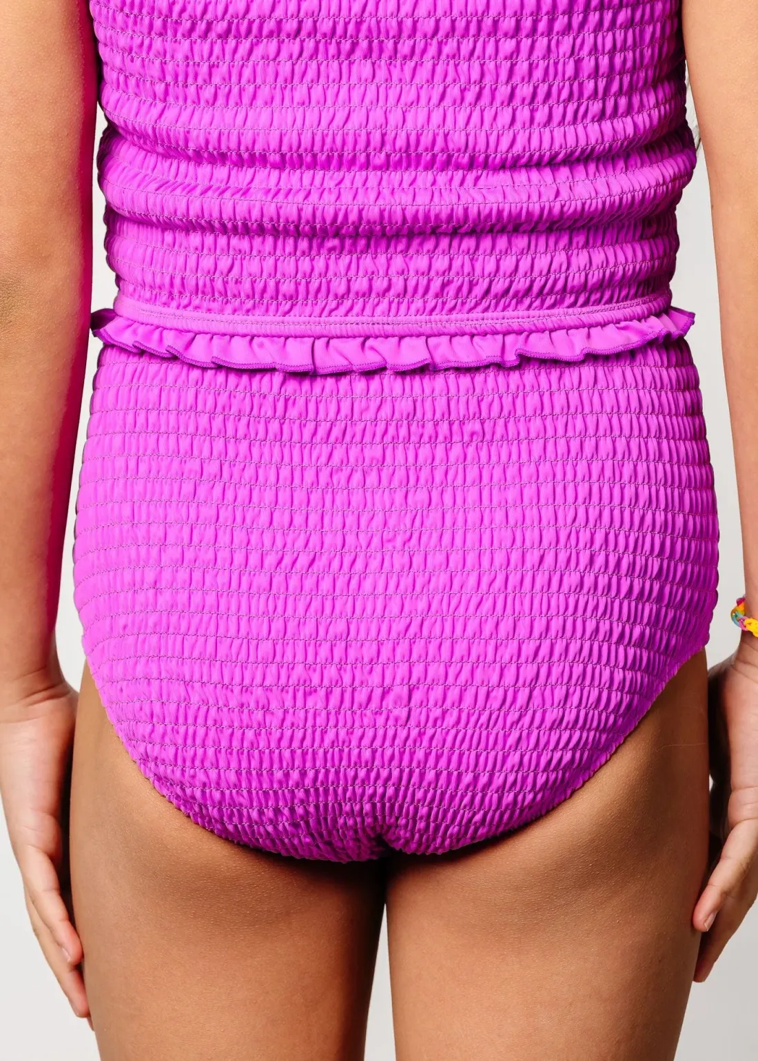 Kortni Jeane Brilliant Violet | Youth Smocked Bottoms Brilliant_Violet Clearance