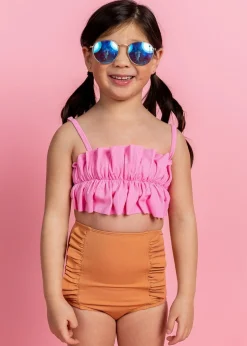 Kortni Jeane | Mini Down in Front Ruffle Bottoms Clay Fashion