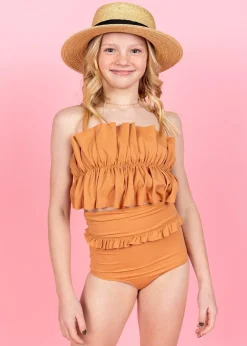 Kortni Jeane | Youth Mid-Ruffle Bottoms Clay Fashion