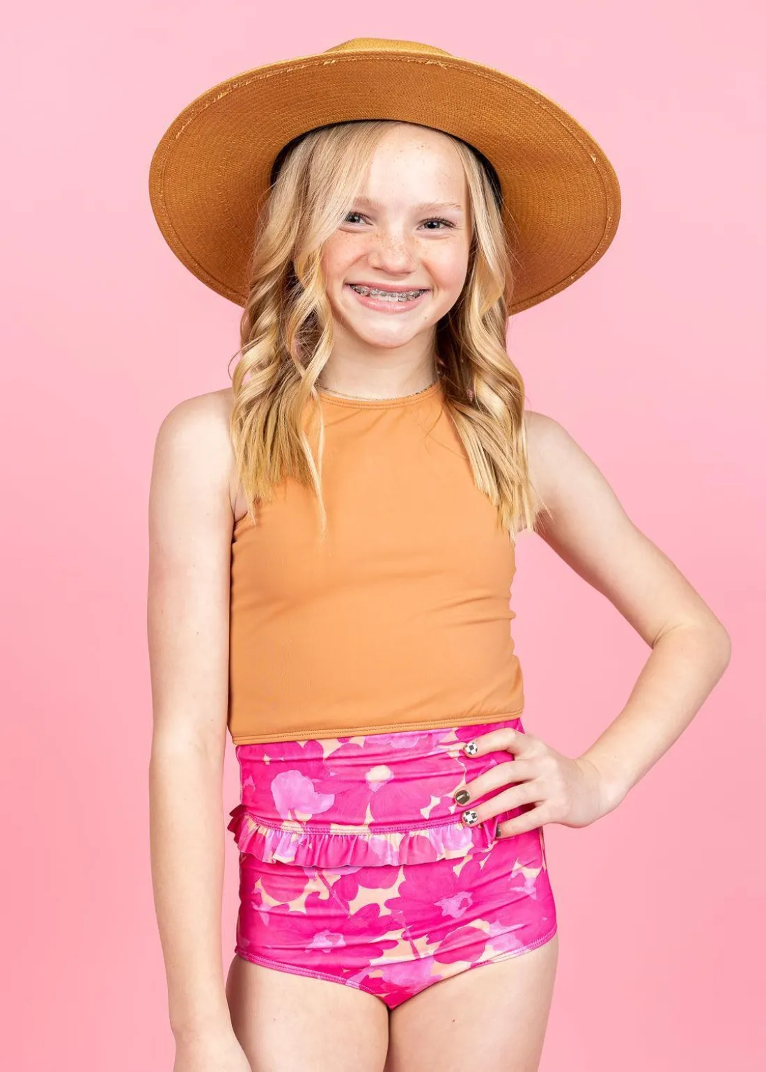 Kortni Jeane | Youth Racer Back Top Clay Fashion