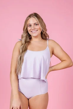 Kortni Jeane Cotton Purple | High-Waisted Bottoms CottonPurple Clearance