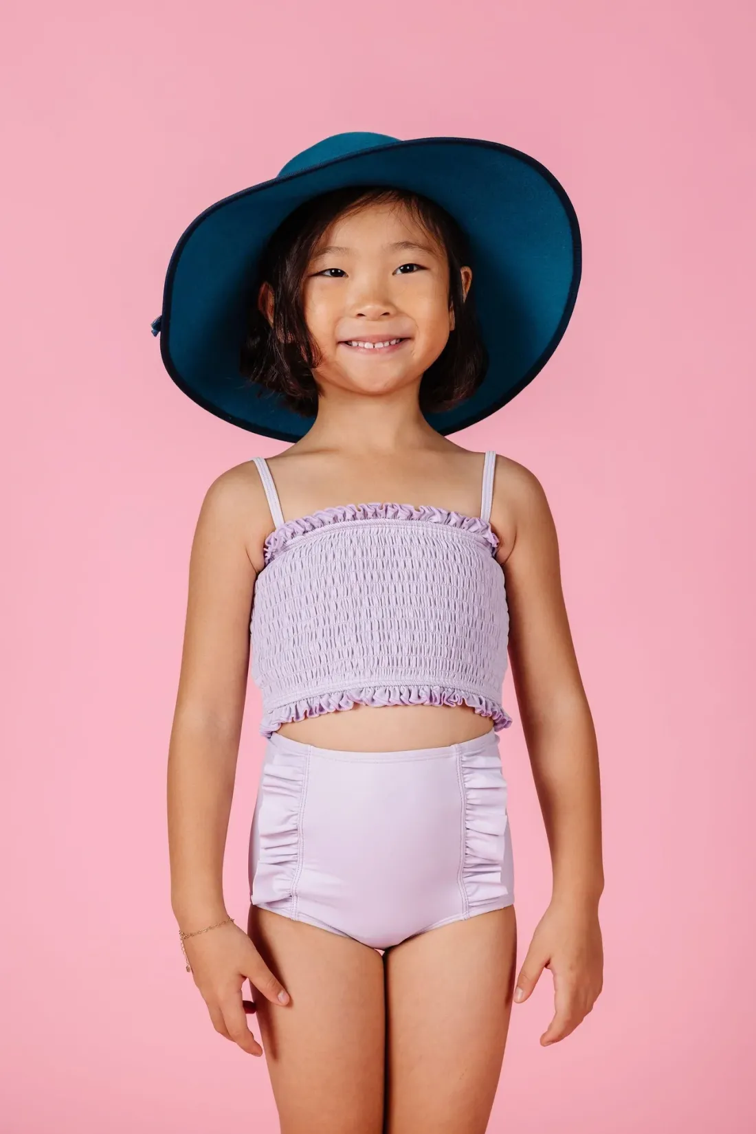 Kortni Jeane Cotton Purple | Mini Down in Front Ruffle Bottoms CottonPurple Hot