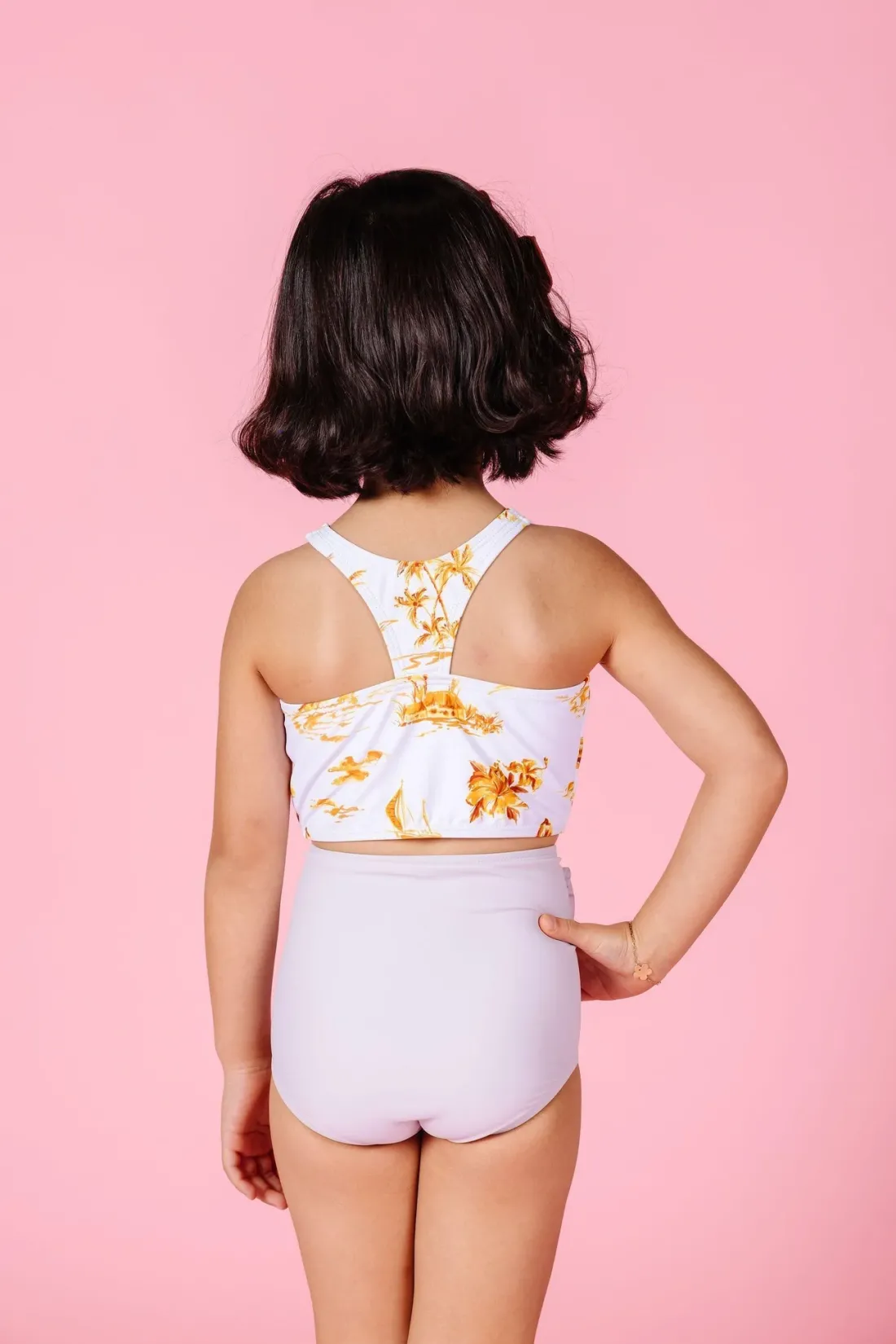 Kortni Jeane Cotton Purple | Mini Down in Front Ruffle Bottoms CottonPurple Hot